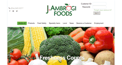 Desktop Screenshot of ambrogifoods.com